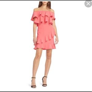 BRAND NEW Monique Lhuillier Off-The-Shoulder Ruffle Dress